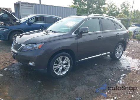 2010 Lexus Rx 450H z USA, uszkodzony, nr VIN JTJBC1BA0A2027942